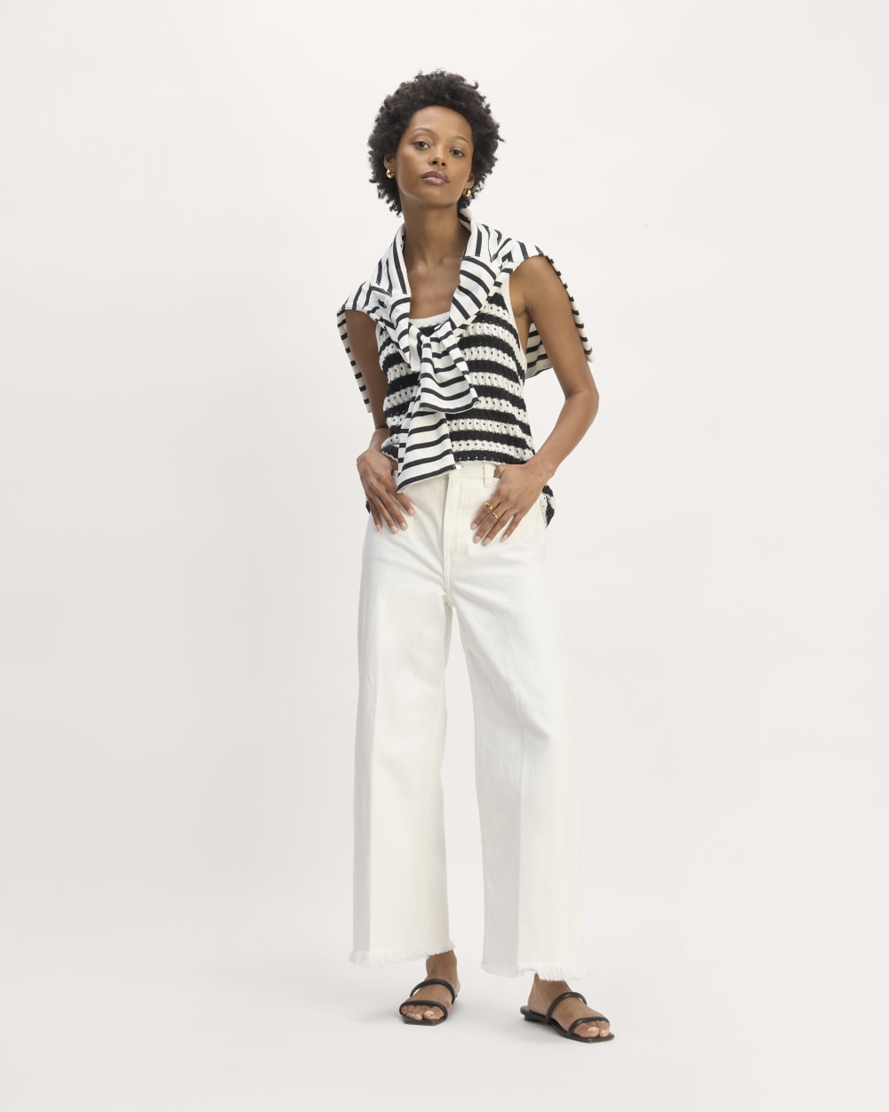 The Mariner Cropped Jean | Frayed Hem Bone