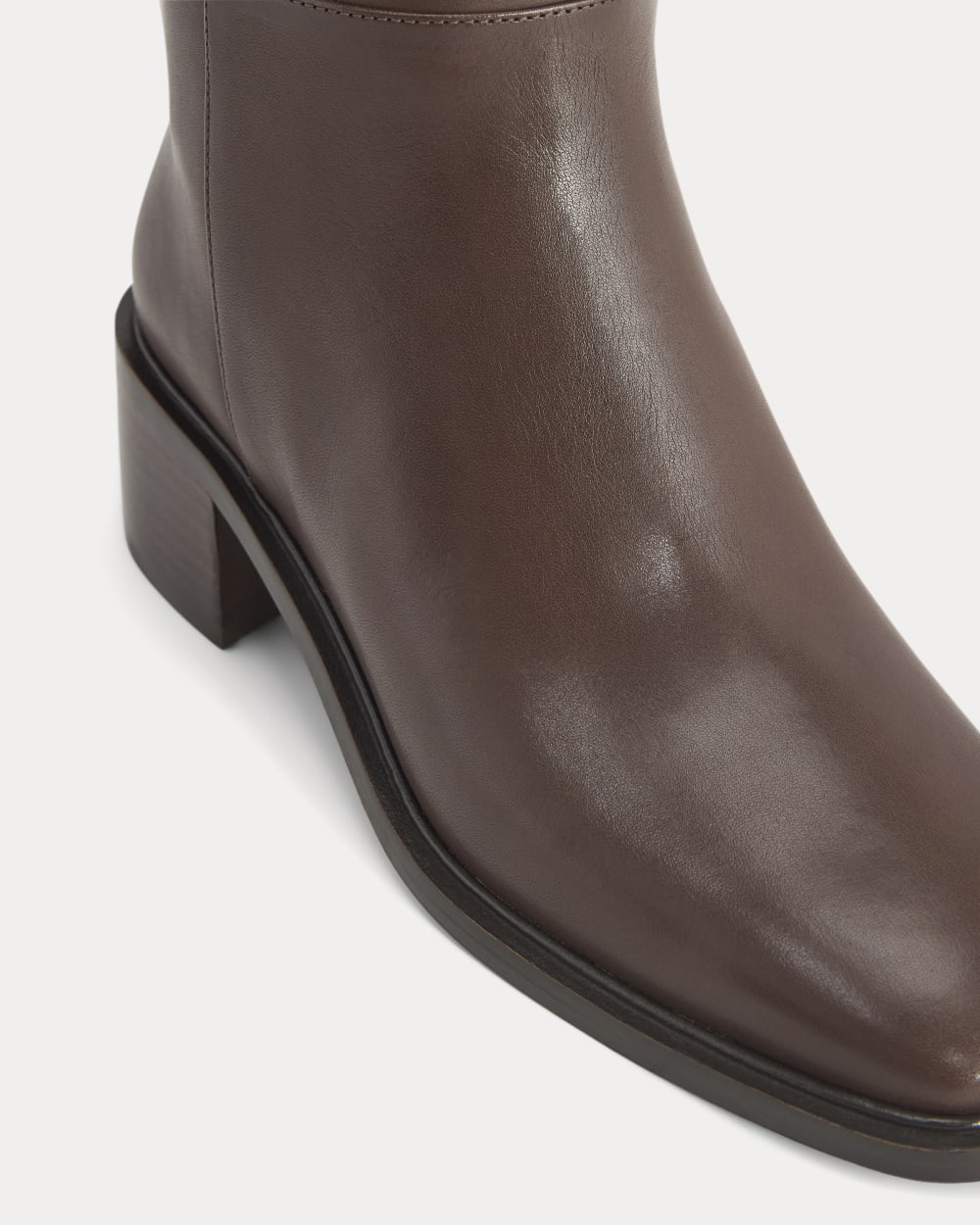 Leather Knee-High City Boot | Deep Brown