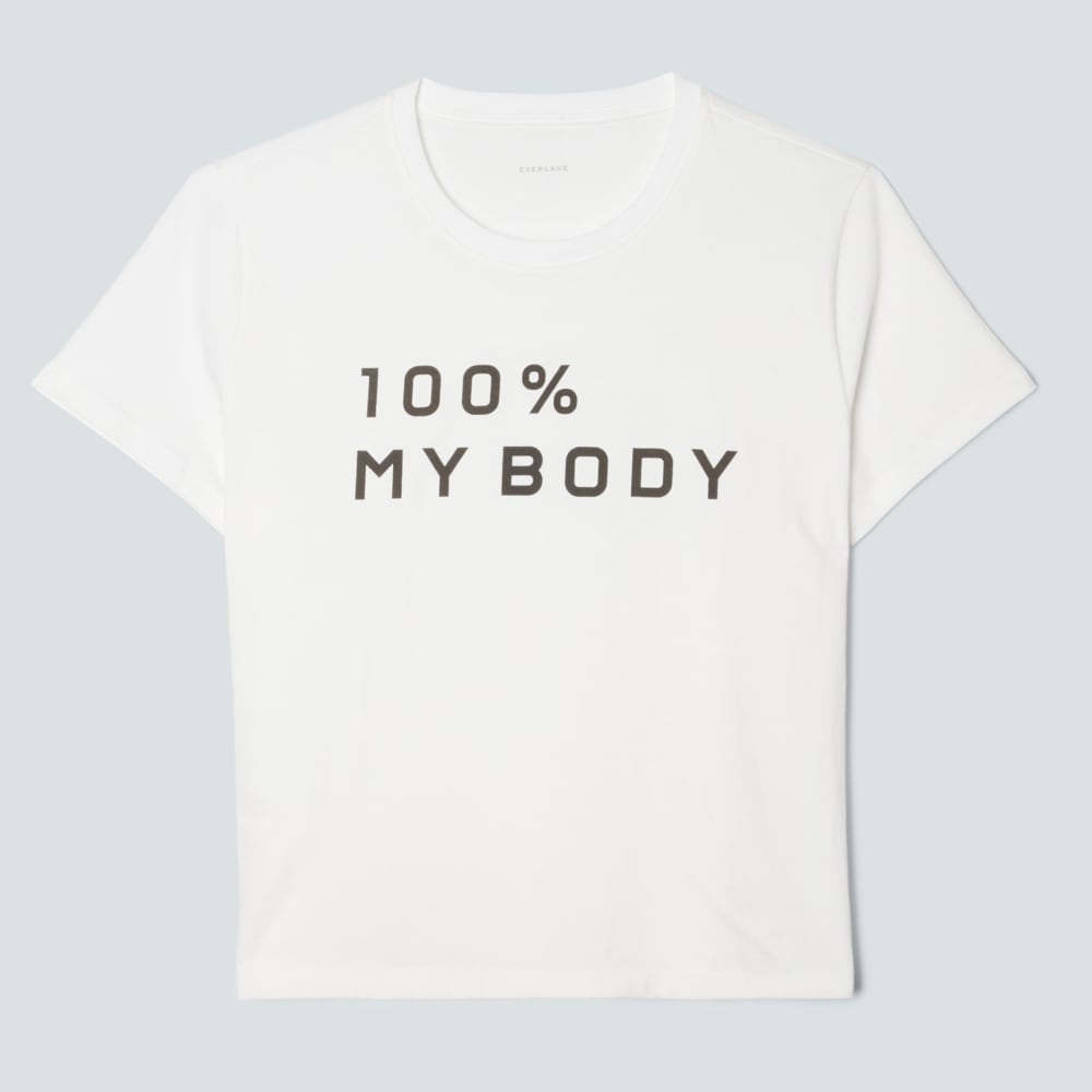 The 100% My Body Box-Cut Tee | White