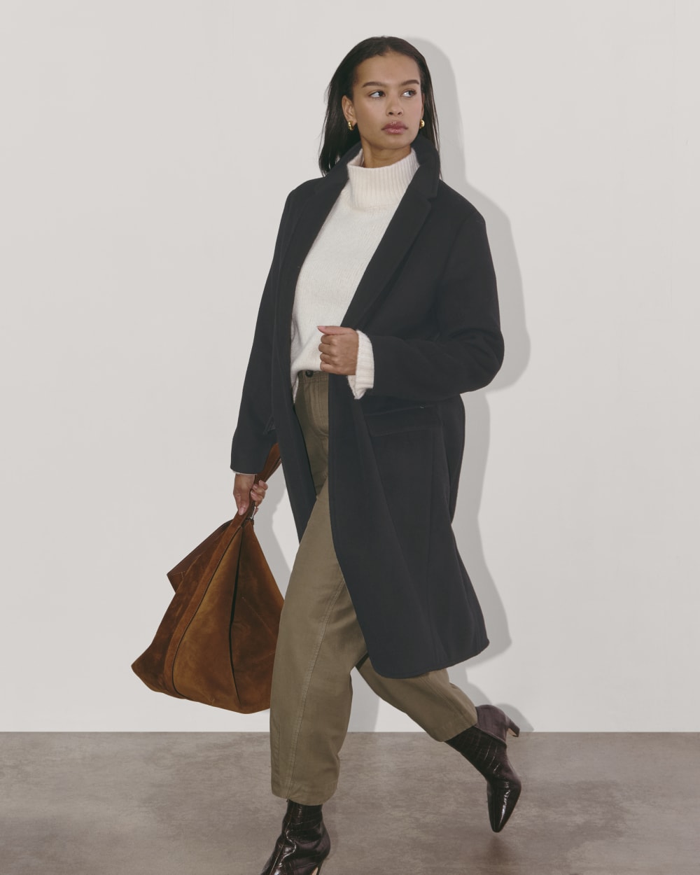 The Topcoat in Wool | Black