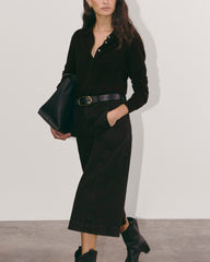 The Denim Culotte | Tumbled Black