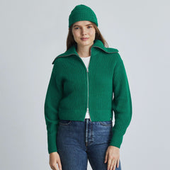 The Chunky Cardigan | Ultramarine Green