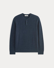 Henley in Wool Cashmere | Indigo