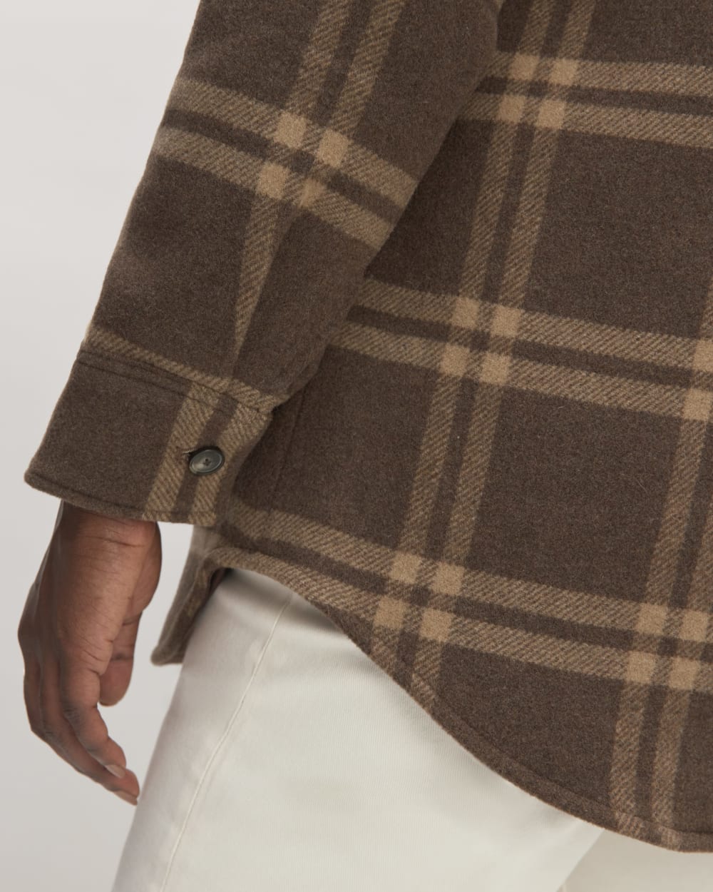 The Italian ReWool® Oversized Shirt Jacket | Brown / Camel