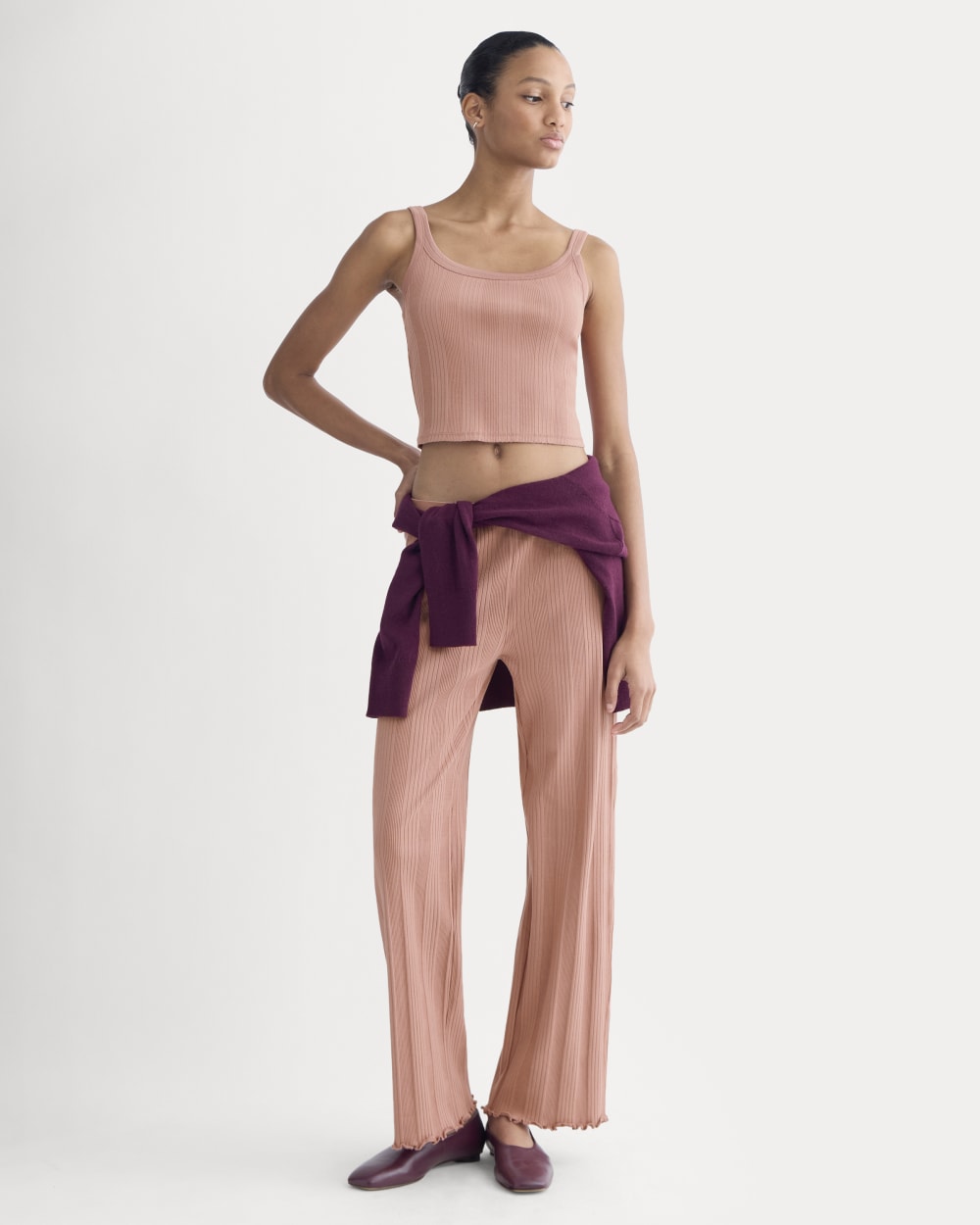 Lounge Rib Tank | Ash Rose