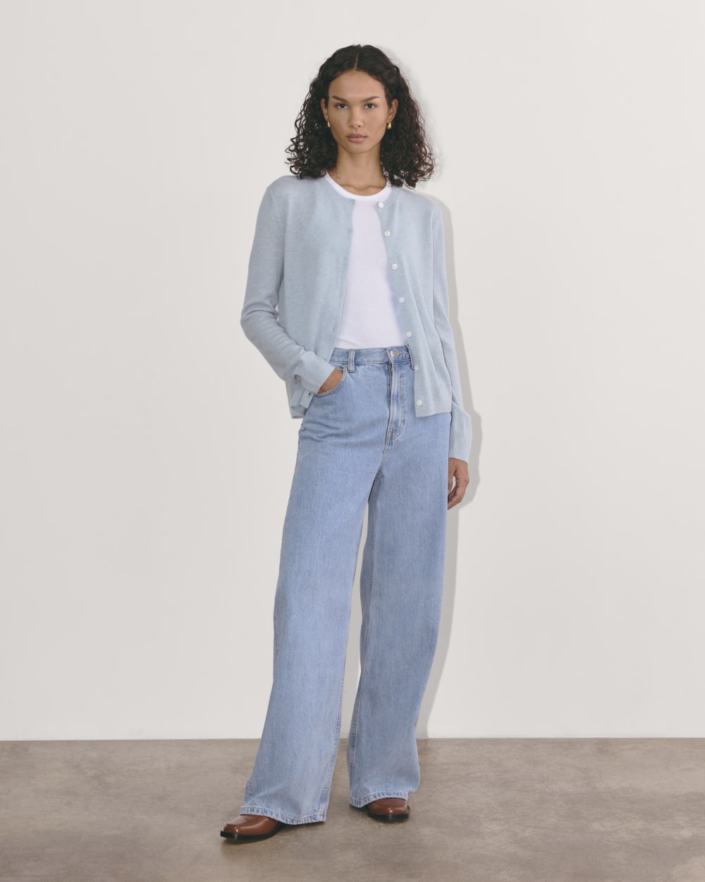 The Classic Cardigan in Cashmere | Sky Blue