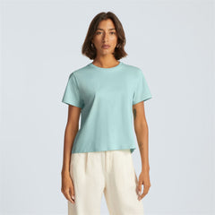 The Box-Cut Tee in Essential Cotton | Ice Blue | No Pocket