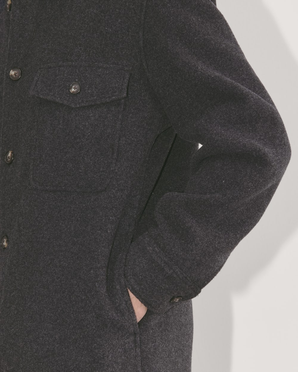 The Wool Overshirt | Heather Charcoal