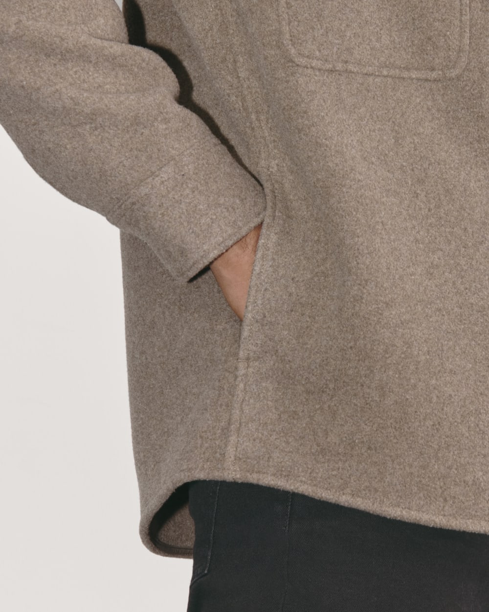 The Wool Overshirt | Heather Taupe