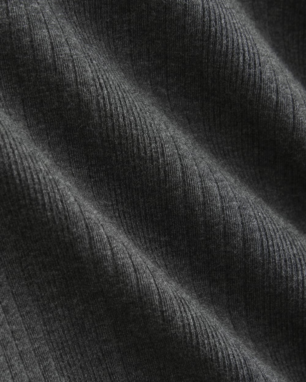 Lounge Rib Cropped Shirt | Heathered Soot