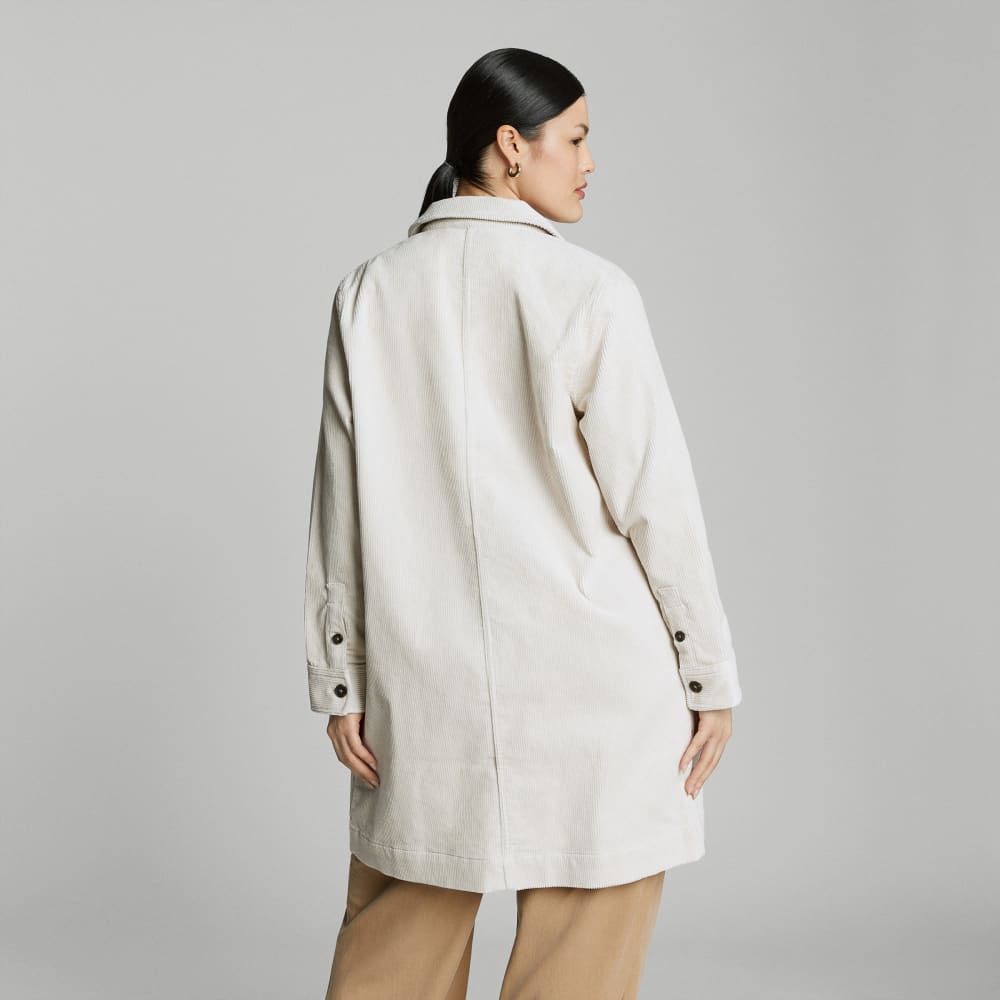 The Corduroy Long Shirt Jacket | Sandstone
