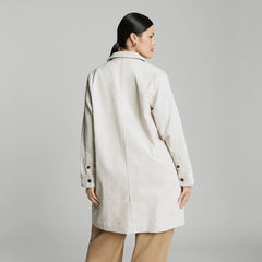 The Corduroy Long Shirt Jacket | Sandstone