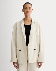 The Denim Chore Blazer | Garment-Dyed Sand
