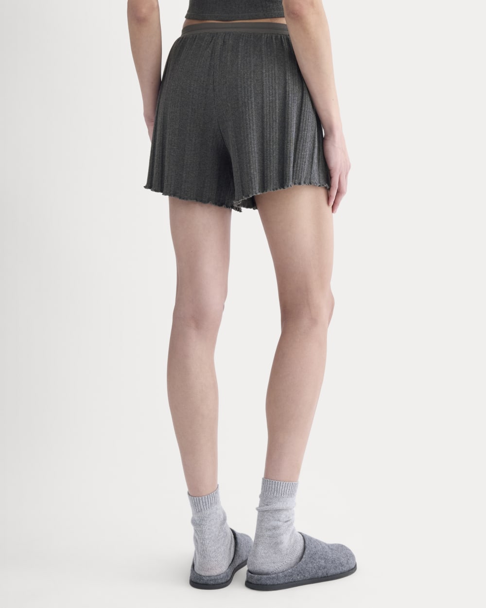 Lounge Rib Short | Heathered Soot
