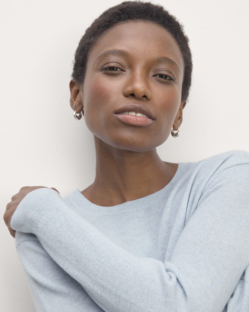 The Classic Crew in Cashmere | Sky Blue