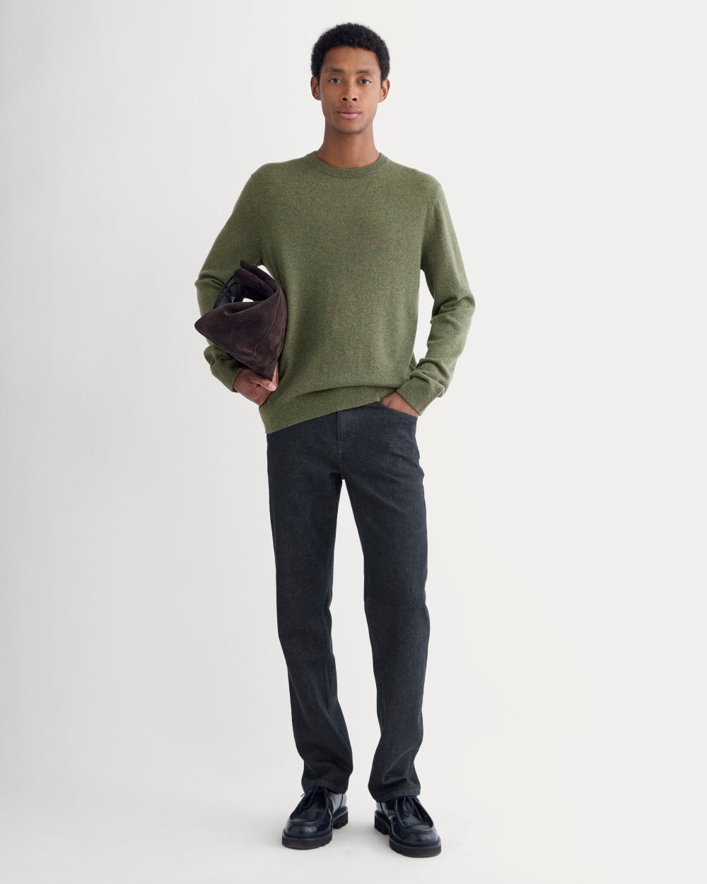 The Cashmere Crew | Heathered Deep Lichen