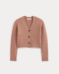 High V Cropped Cardigan in Alpaca | Heather Ash Rose