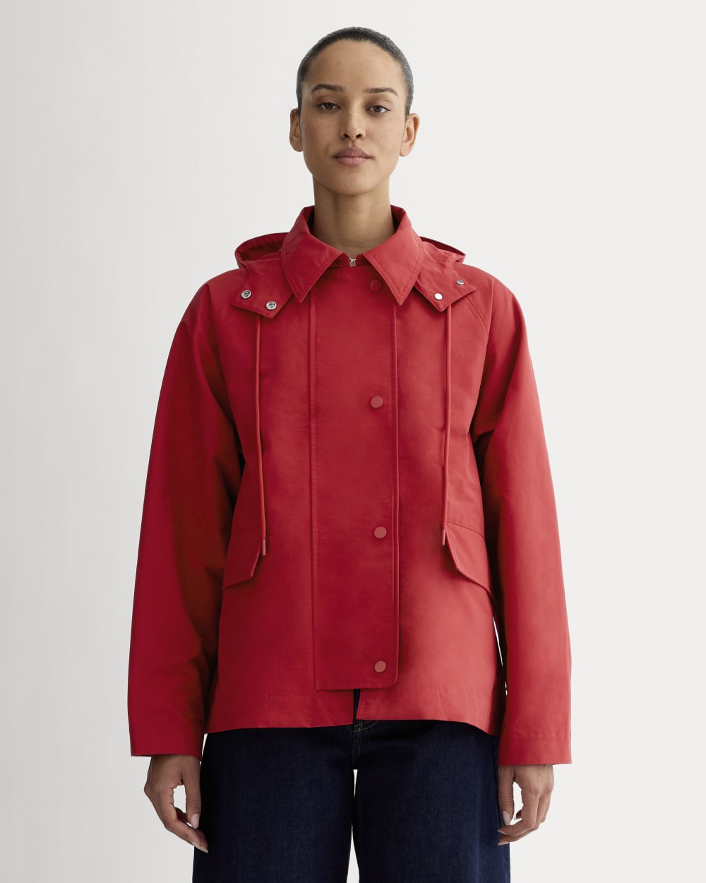 The Short Anorak | Berry Red