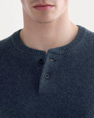 Henley in Wool Cashmere | Indigo