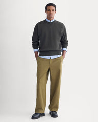 Luxe Merino Double-Knit Sweater | Heather Charcoal