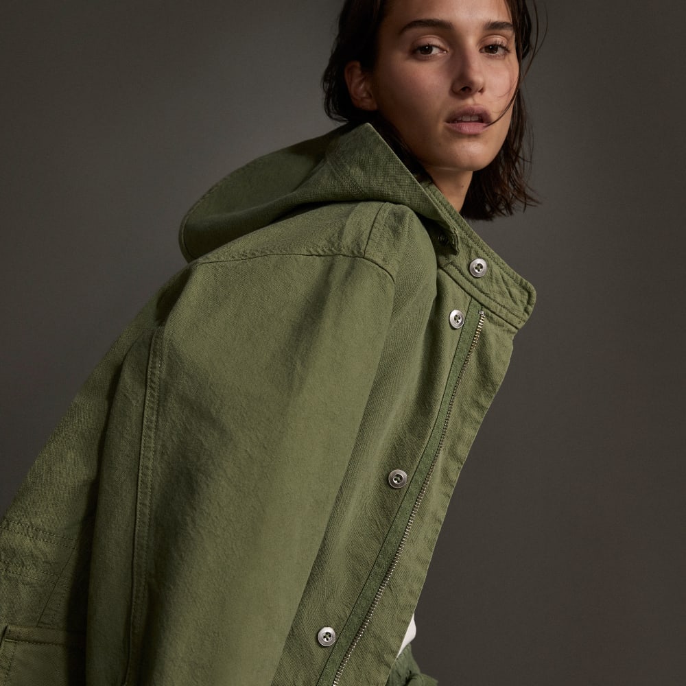 The Canvas Organic Cotton Parka | Forest Green