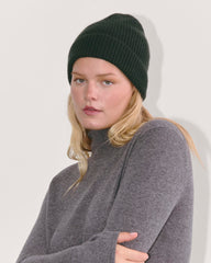 The Cashmere Ribbed Beanie | Scarab