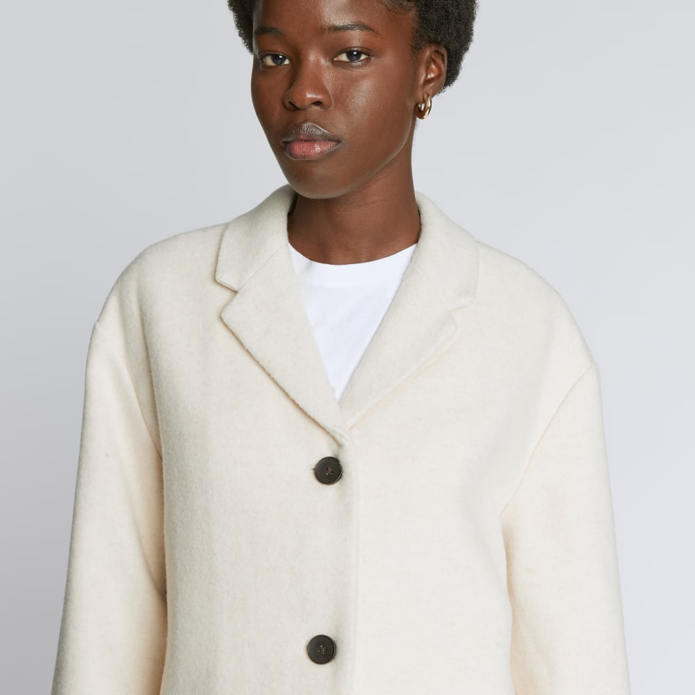 The Italian ReWool® Cocoon Coat | Cream