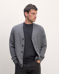 The Classic Cardigan in Everyday Cotton | Heathered Charcoal