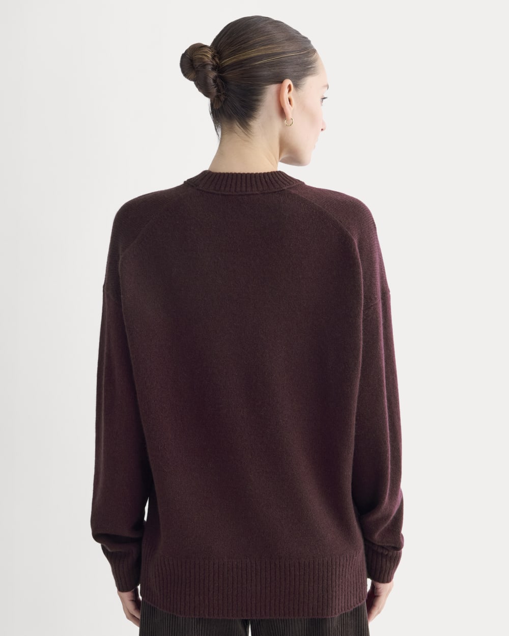 Cashmere Boyfriend Sweater | Wine