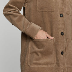 The Corduroy Long Shirt Jacket | Toasted Coconut