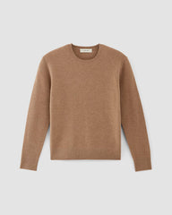 The Classic Crew in Cashmere | Heathered Brown