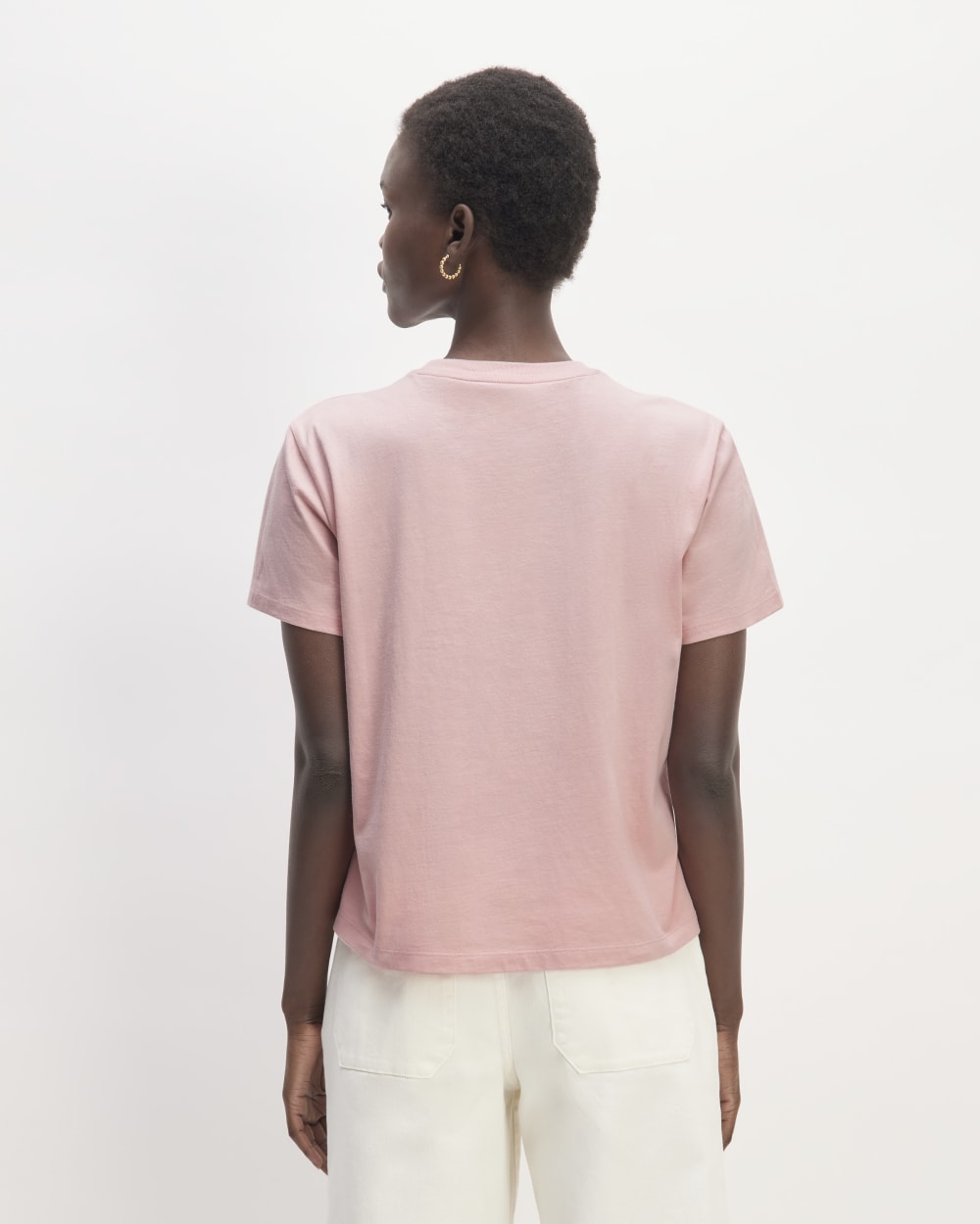The Box-Cut Tee in Essential Cotton | Rose Pink | No Pocket