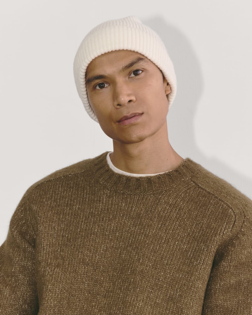 The Cashmere Ribbed Beanie | Bone