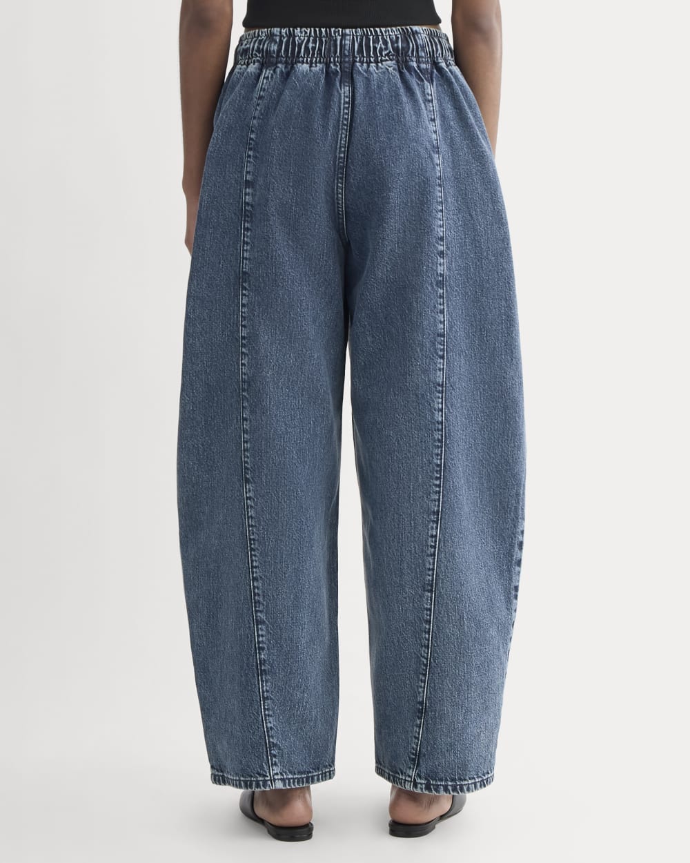 The Drawstring Baggy Jean | Mid Indigo