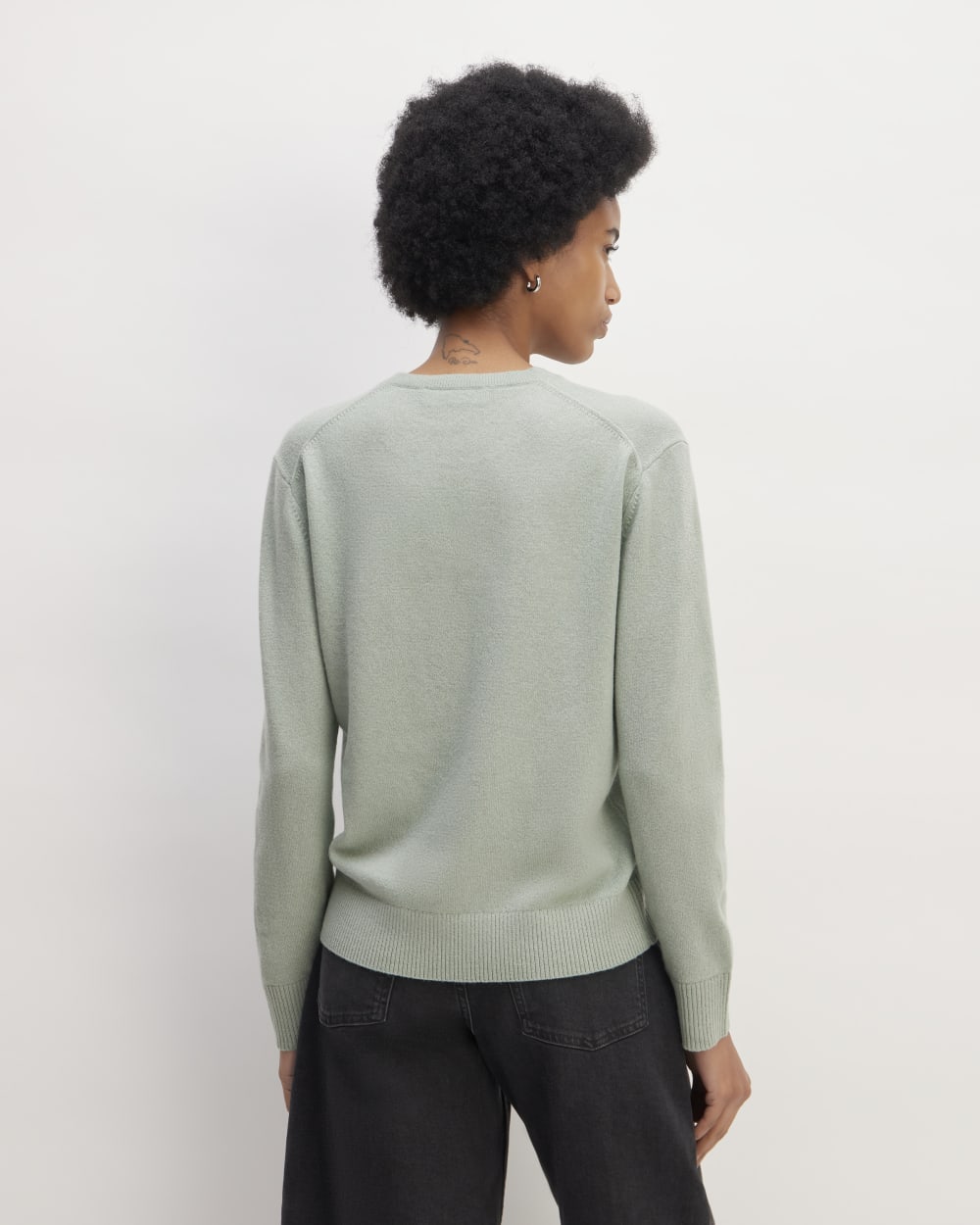 The Classic Crew in Cashmere | Light Sage Green