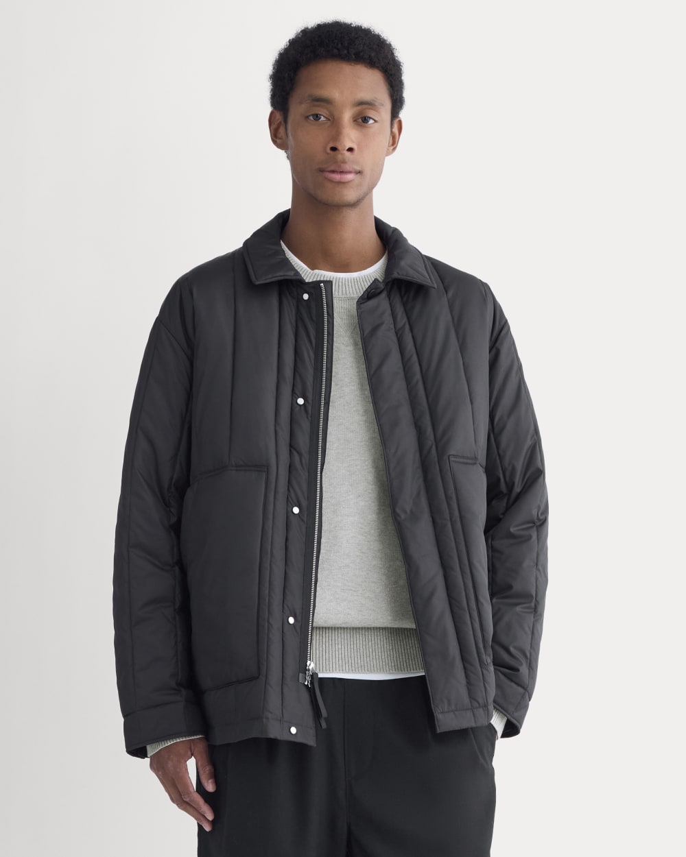 ReNew Vertical-Quilted Jacket | Black