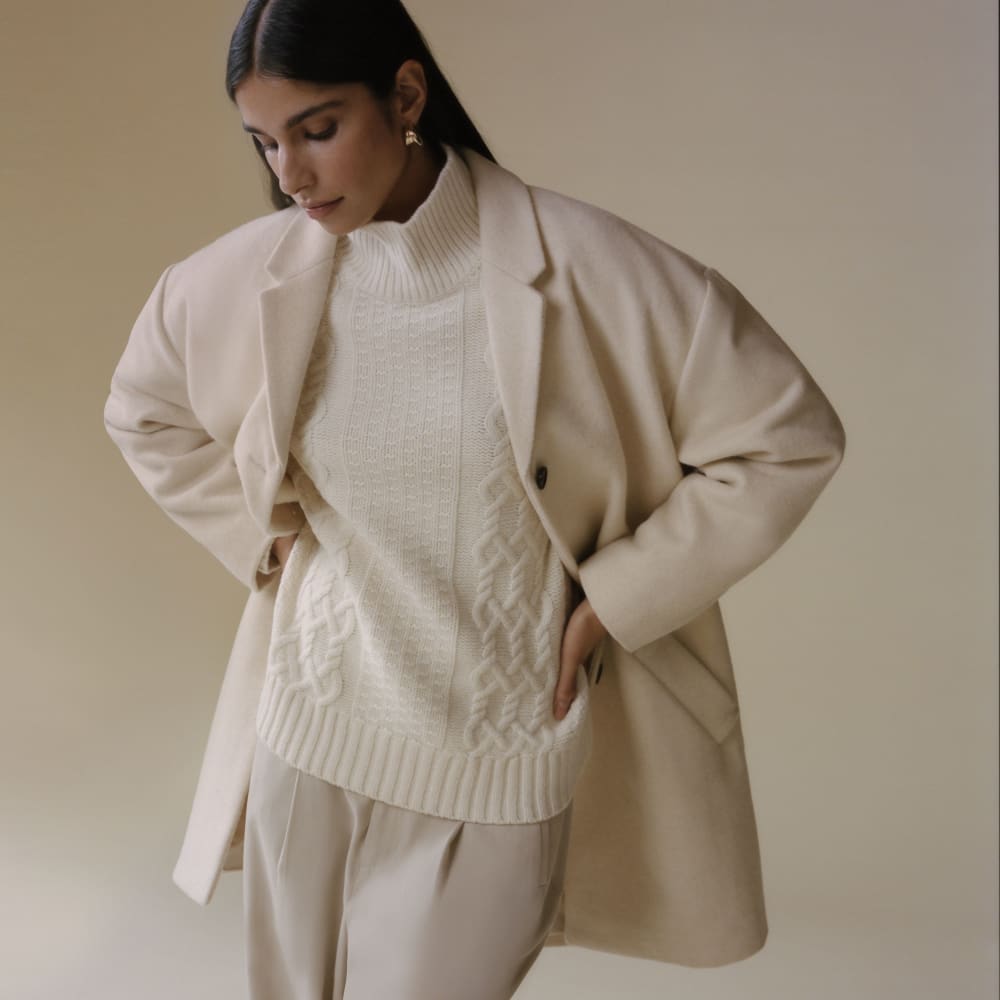 The Italian ReWool® Cocoon Coat | Cream