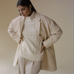 The Italian ReWool® Cocoon Coat | Cream