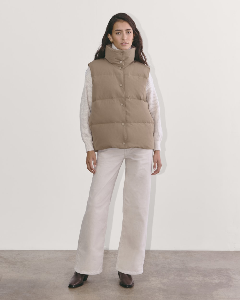 The Puffer Vest | Taupe Grey