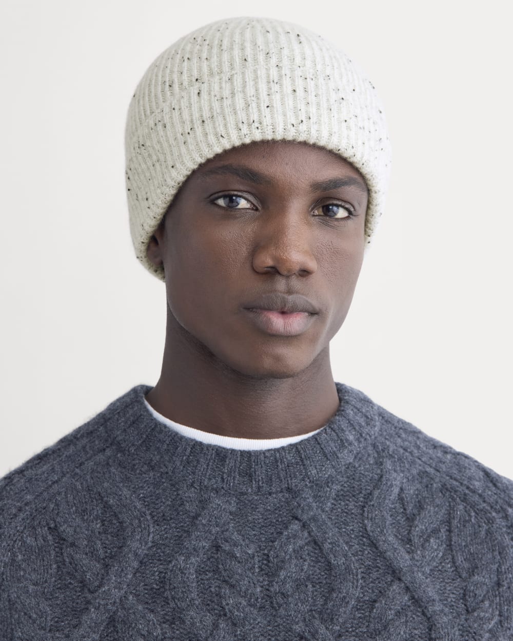 The Cashmere Ribbed Beanie | Frost Donegal