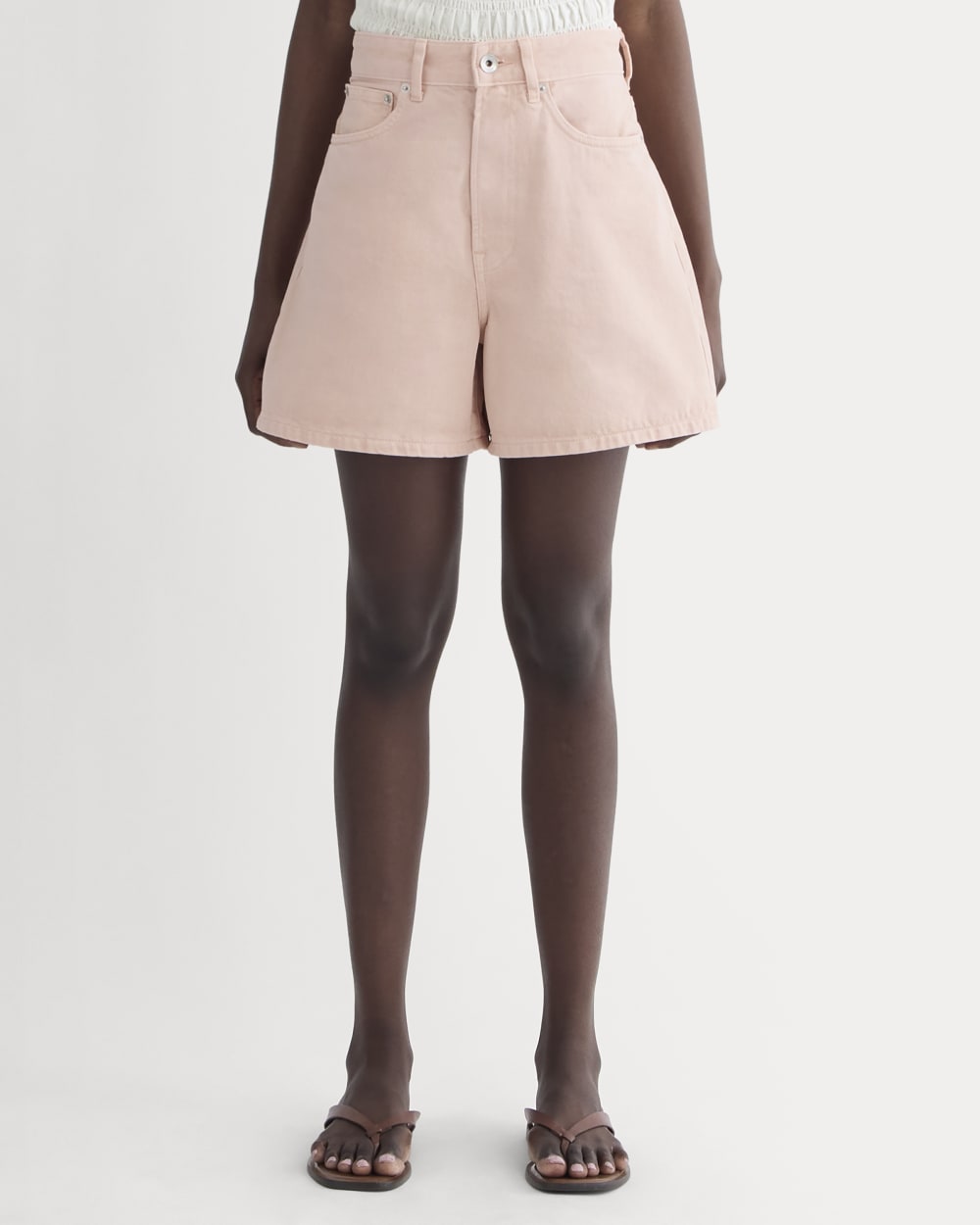 The A-Line Denim Short | Garment-Dyed Pink