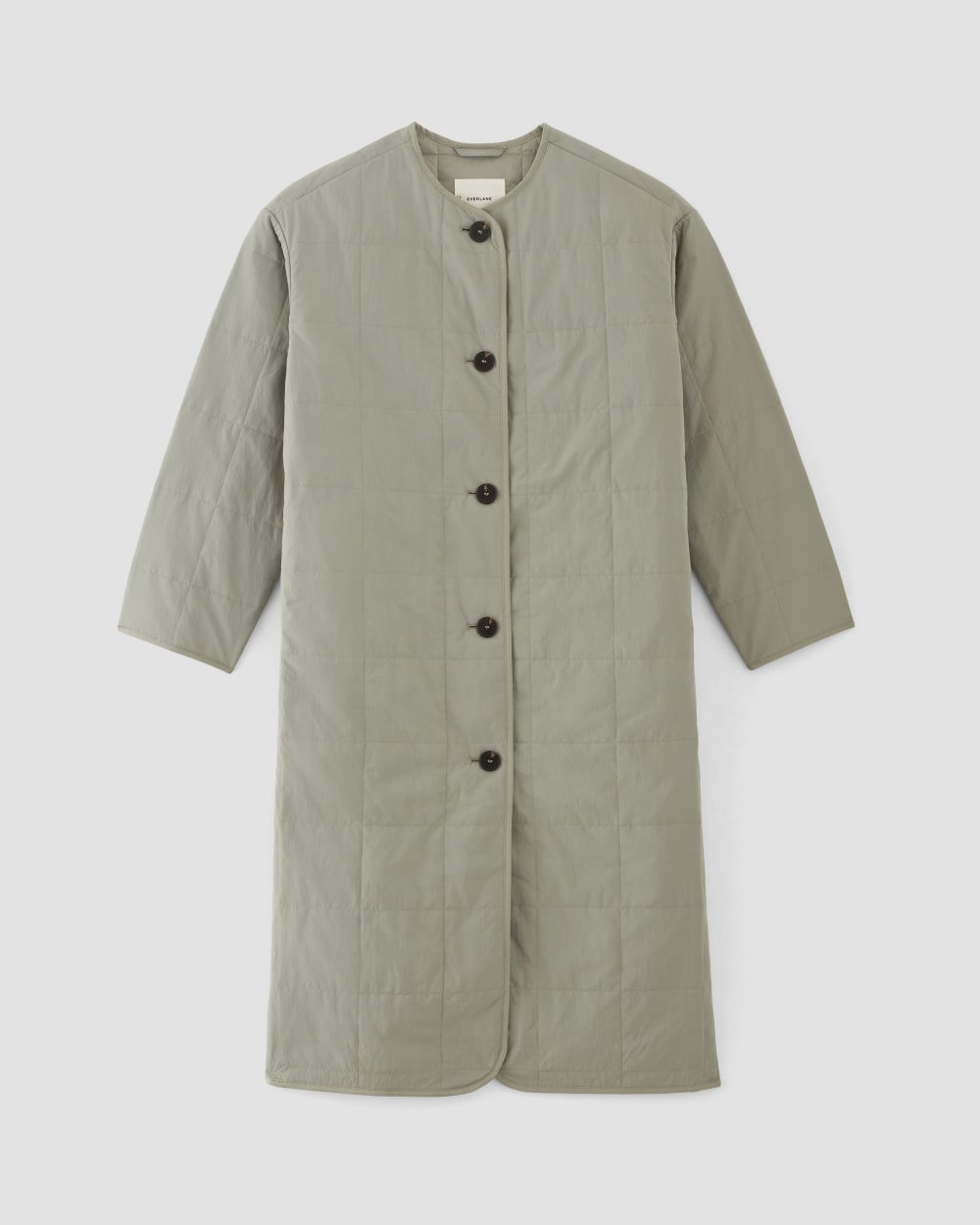 The ReNew Quilted Long Liner | Sage Green