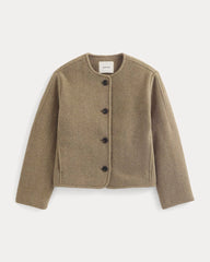 The Cocoon Coat in Wool | Heather Taupe