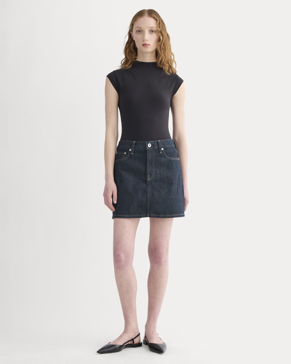 The Denim Mini Skirt | Dark Indigo