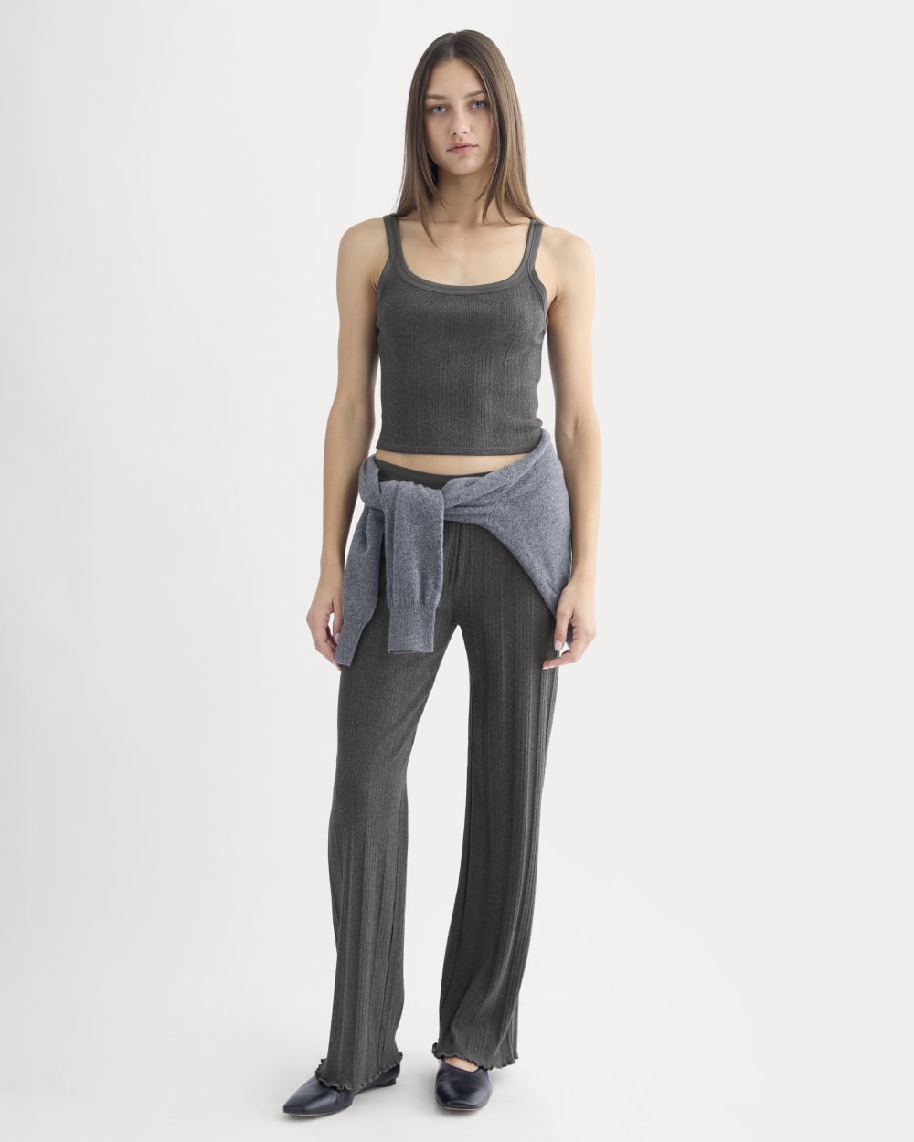Lounge Rib Tank | Heathered Soot