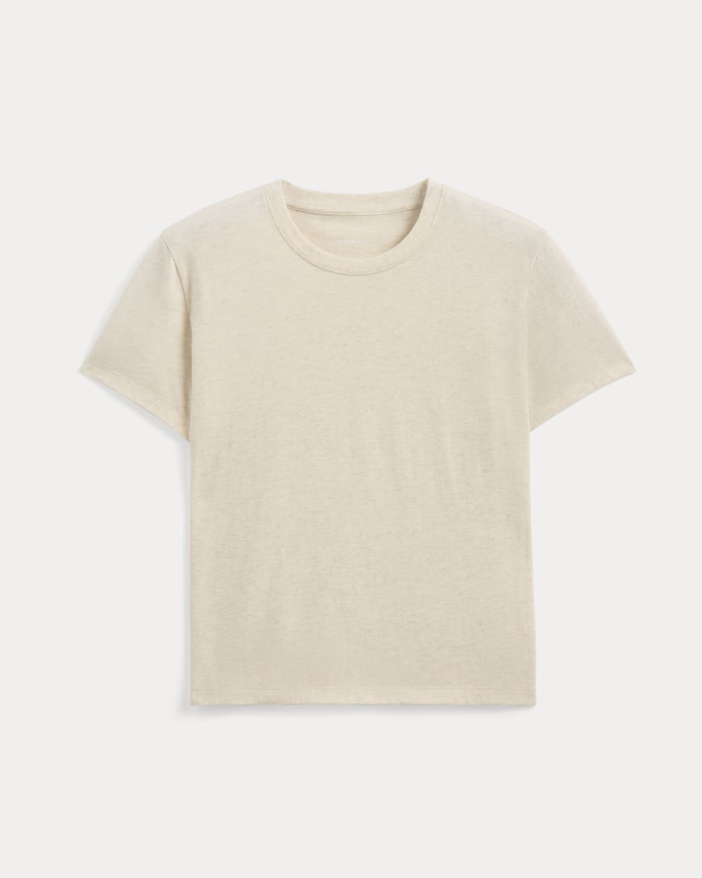 The Box-Cut Tee in Essential Cotton | Heathered Oat | No Pocket