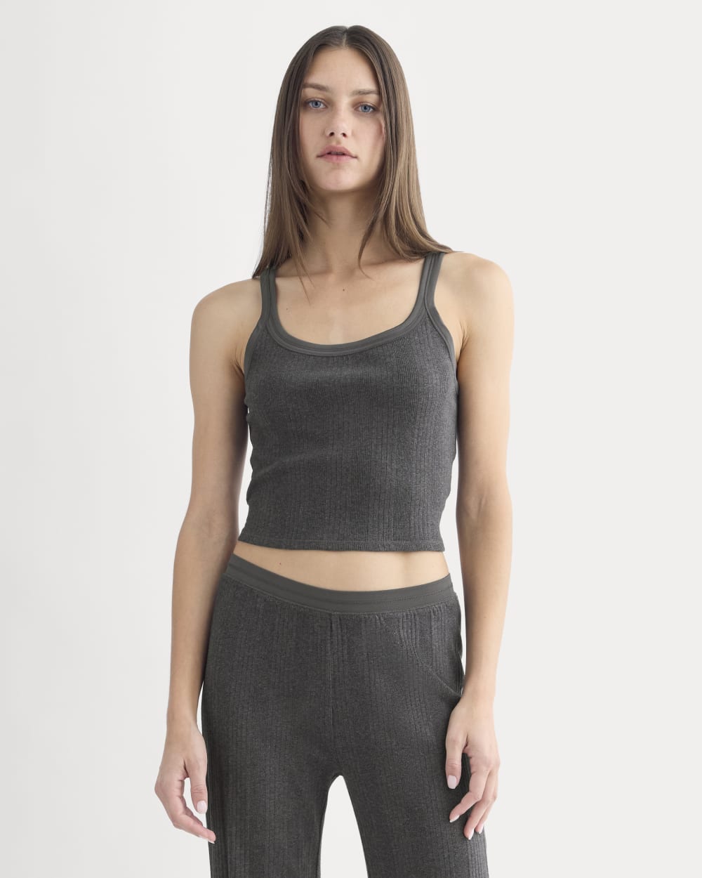 Lounge Rib Tank | Heathered Soot