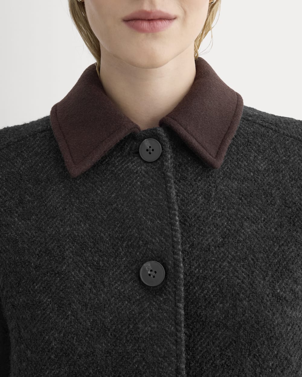 Italian Car Coat | Carbone/Black