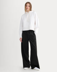 Cropped Luxe Fleece Hoodie | Bone