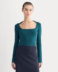 Knit Scoop-Neck Top | Reflecting Pond
